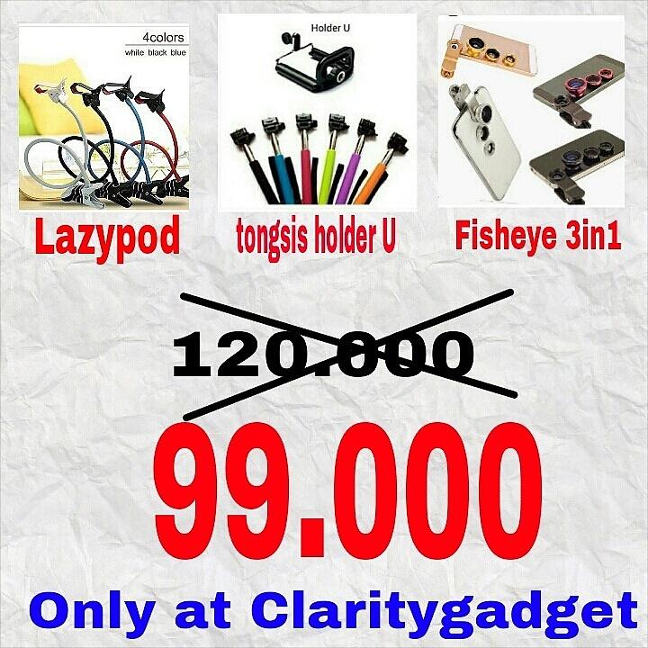 PROMO GILA. Lazypod+Tongsis+Fisheye 3in1 HANYA 99.000. Order? PIN: 74DB6C2A
