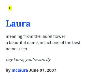 Urban Dictionary On Twitter Adamahashakti Laura Meaning From