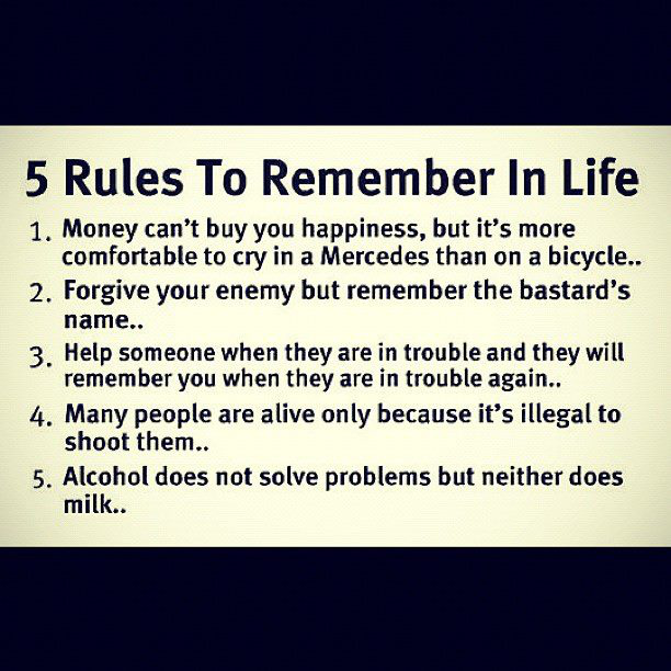 GreatLifeHumor's tweet photo. Life rules! http://t.co/oq6lv0Va7f