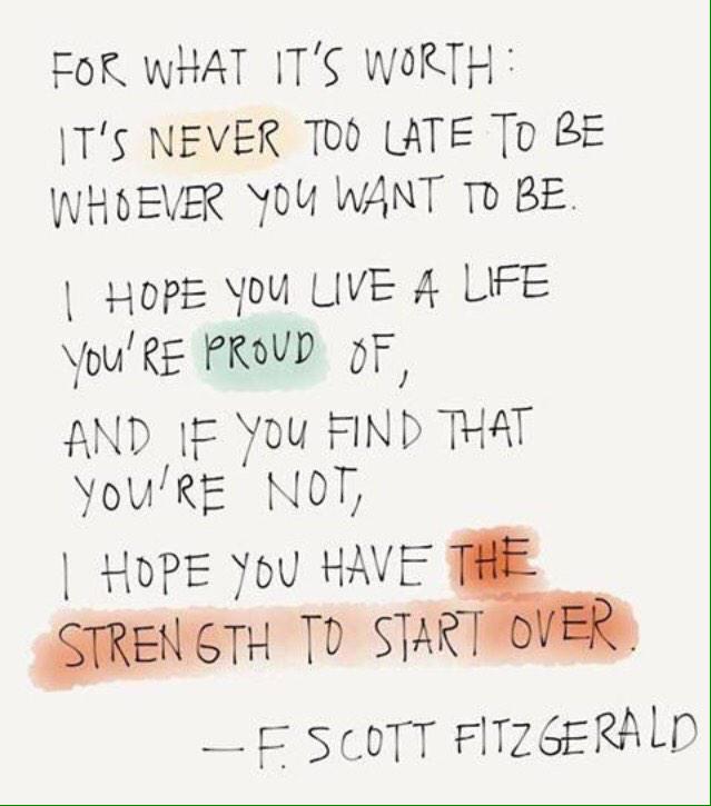 Wisdom from F Scott Fitzgerald...