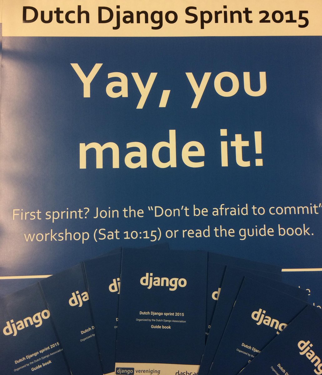 DutchDjango's tweet photo. Our sprint guide books and posters just arrived \o/
There's still time to sign up: http://t.co/5diRawRGfs http://t.co/k7qshQCxCS