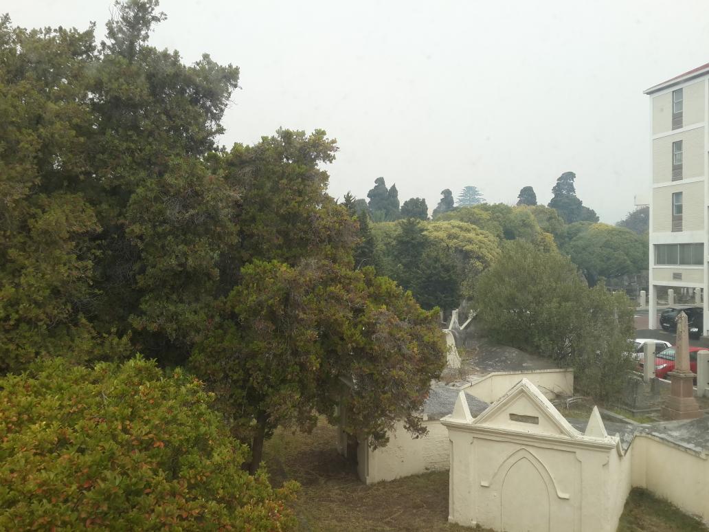 RavensLog's tweet image. The view from my office in Wynberg. Yes that's smoke...