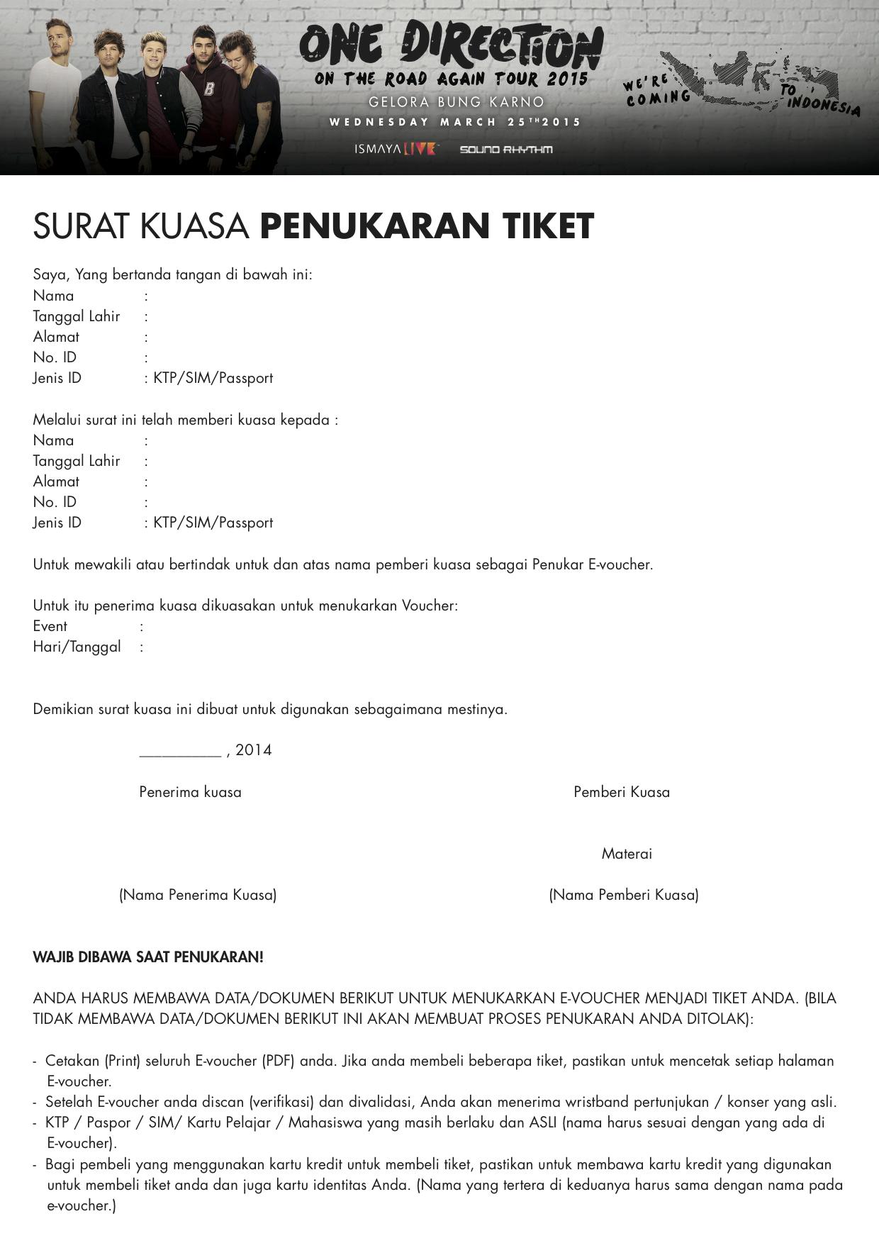 ISMAYA LIVE on Twitter: "Format SURAT KUASA untuk 