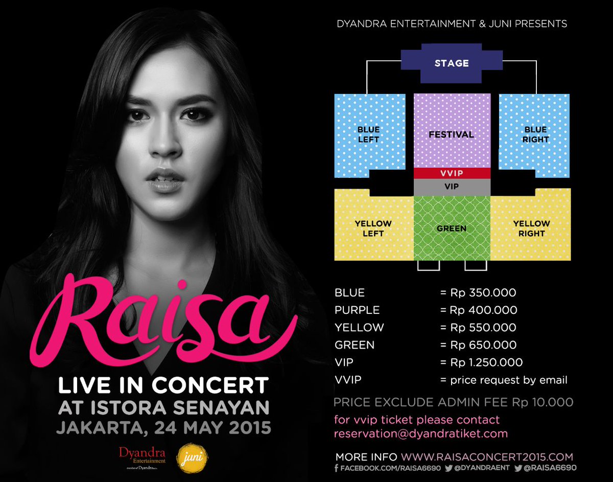 raisa6690's tweet photo. ini harga tiket dan layout #RAISAKonser2015 tanggal 24 Mei 2015 nanti! udah bs dibeli lho tiketnya! aaa exciteedd! http://t.co/w0KBXEiPgR