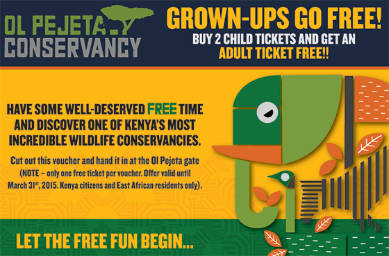 magicalkenya's tweet photo. #TembeaKenya offer -RT@AKenyanGirl -Here's your chance to visit @OlPejeta! For every two kids,one adult goes free. http://t.co/r5ID1Swncl