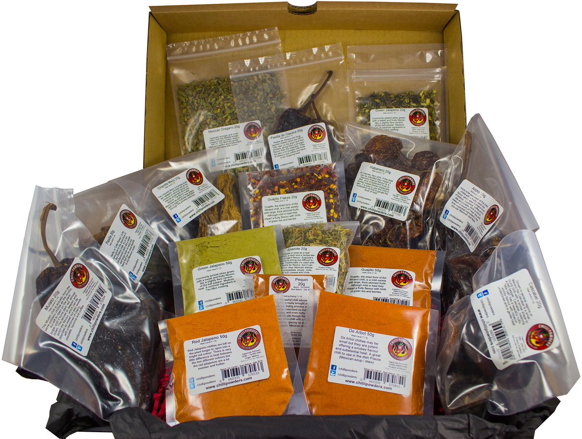 chillipowders's tweet photo. Mexican Chilli Hamper. 16 Mexican Products for just £25. Whole, Powder, Flakes and Herbs. http://t.co/bwtgYUWF0m http://t.co/vVxO8LVvbh