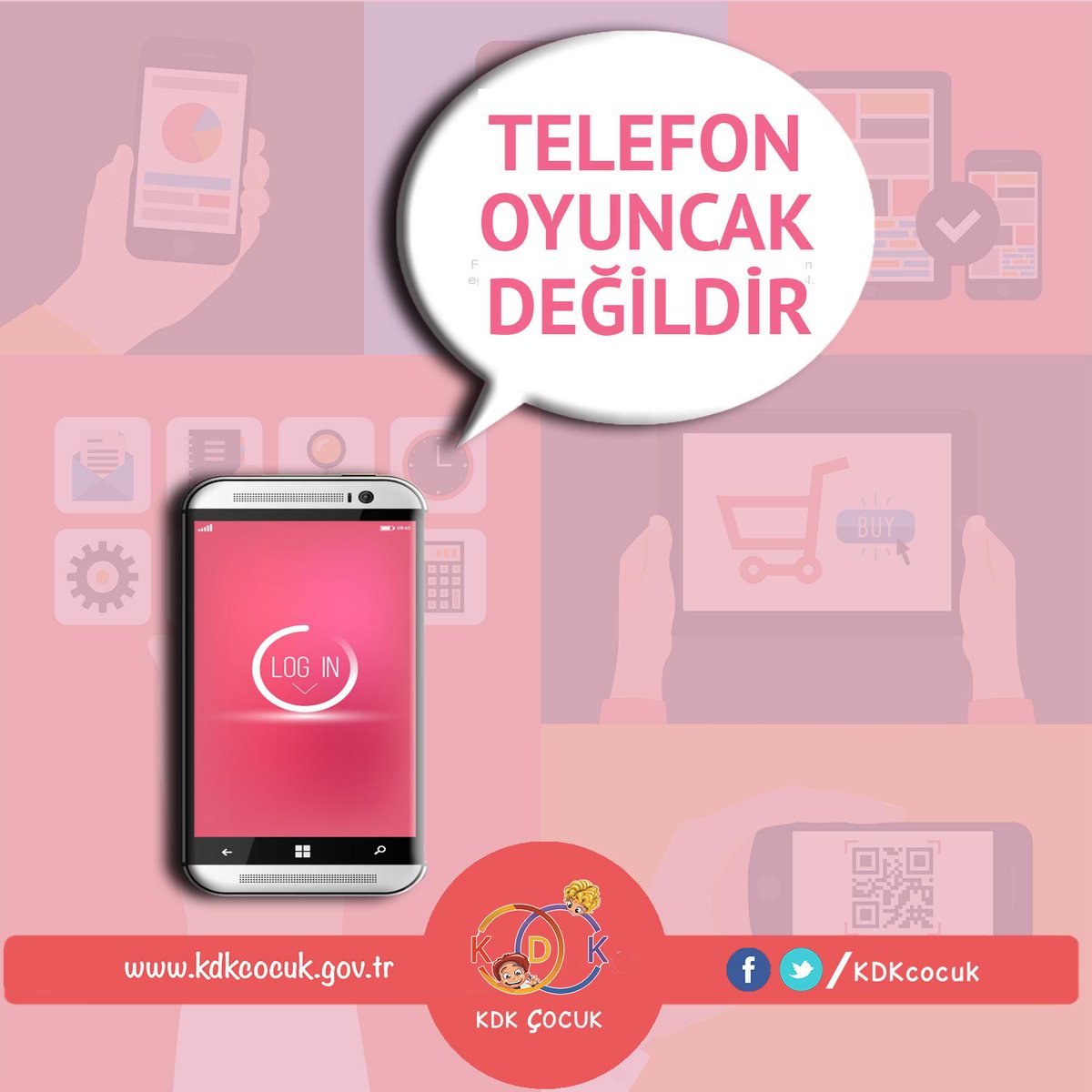 Cep telefonlarının eğlenceli özellikleri vardır ama cep telefonları çocuklar için tasarlanmış bir oyuncak değildir!