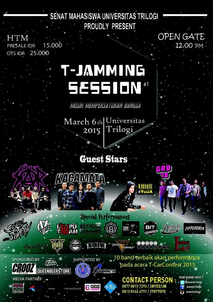 <a href="/gigsplay/">gigsplay.com</a> H-2 March/6/2015 T-jamming session <a href="/eventrilogi/">Event Trilogi</a> With : <a href="/sweetasrevenge/">Sweet As Revenge</a> <a href="/kacamata8bit/">KACAMATA</a> <a href="/sequelofsunday/">Sequel Of Sunday</a>