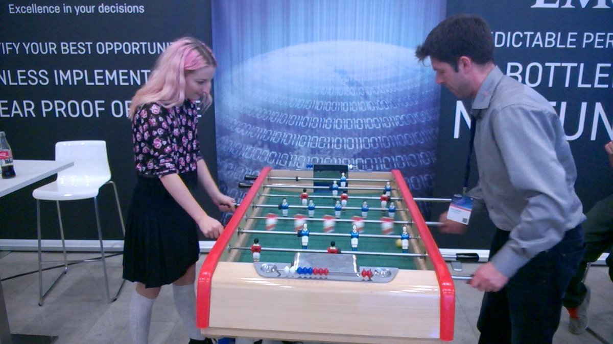TimeXtender's tweet image. World champ in Foosball vs TimeXtender #SQLRally