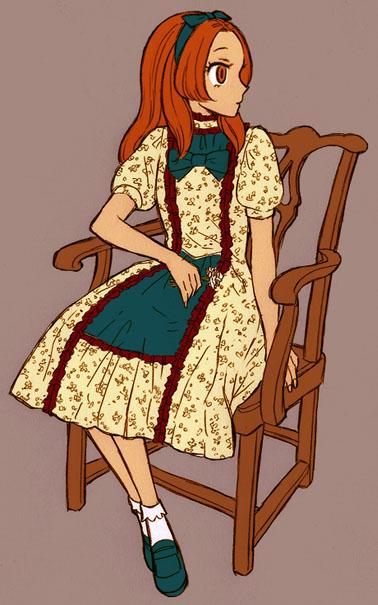「フェリシモのベルばらワンピが可愛かったのでらくがき」|D・キッサン📚神作家・紫式部3巻6/23発売のイラスト
