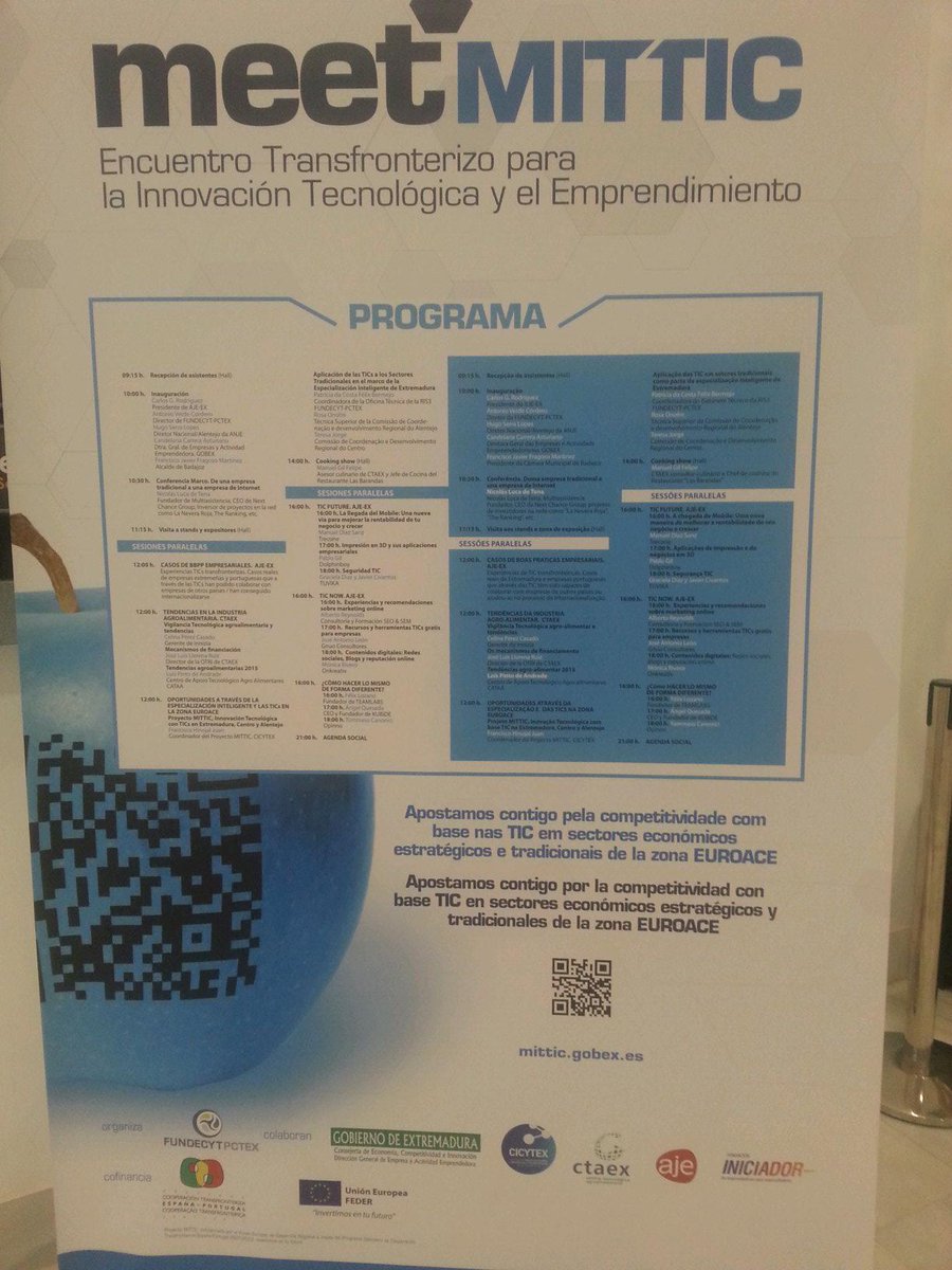 Impulsadp's tweet photo. @Impulsadp presente en el encuentro #Transfronterizo para la #Innovación Tecnológica y el #Emprendimiento #meetmitTIC http://t.co/Nz6ZHmQhUG