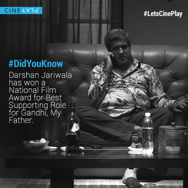 LetsCinePlay's tweet image. #DidYouKnow this about Darshan Jariwala? Isn't he a great actor? #LetsCinePlay