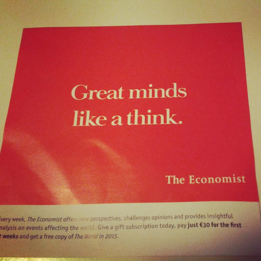 FrankCeulemans's tweet image. Subtiel. #shortcopy #theeconomist