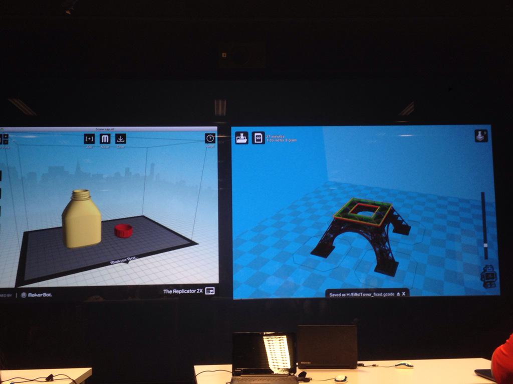 johogberg's tweet photo. 3D printing! #tgl #makerdays http://t.co/zfJlsEo4Jm
