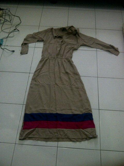 #barter gamis warna cream new with tag. Bahan adeemmm.