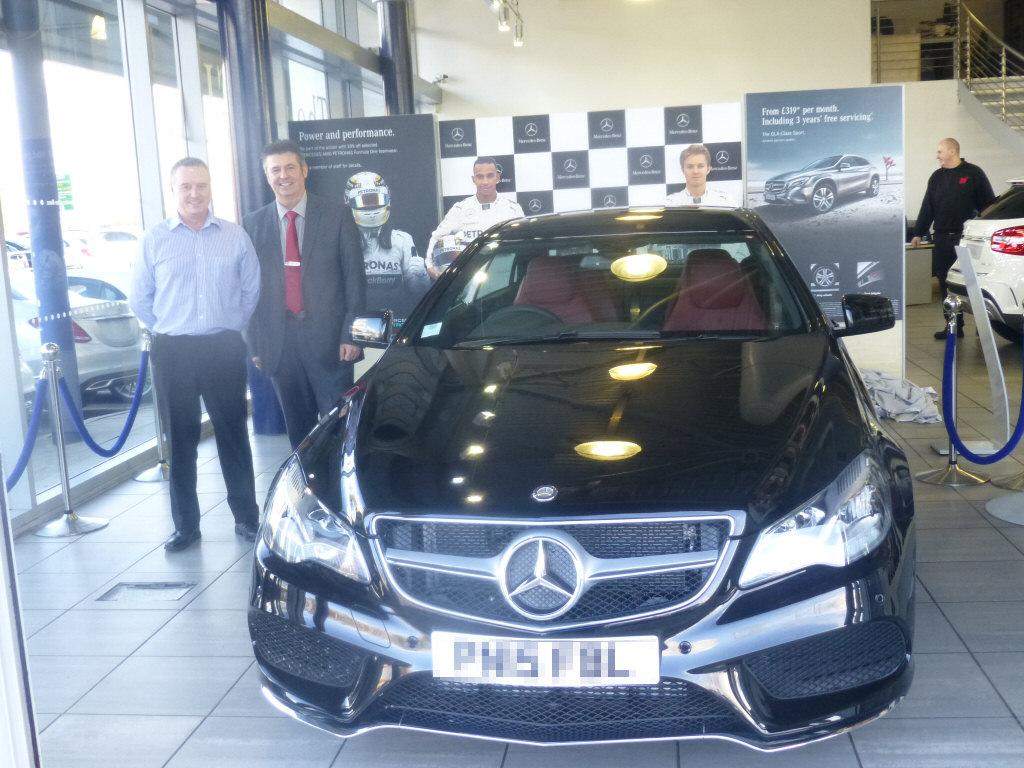 ridgewayMerc's tweet photo. Here's a delighted Tony Lennon picking up his new #MercedesBenz E220 AMG Line Coupe from our Bolton centre #15Reg http://t.co/KobNeA1hZj