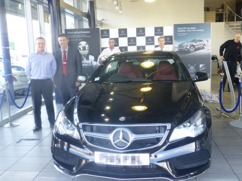 ridgewayMerc's tweet photo. Here's a delighted Tony Lennon picking up his new #MercedesBenz E220 AMG Line Coupe from our Bolton centre #15Reg http://t.co/KobNeA1hZj
