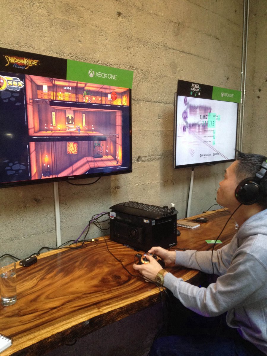 DeadMageStudio's tweet image. It was our great pleasure to see Keiji Inafune play Shadow Blade: Reload at our stand! #keijiinafune #gamedevlegend