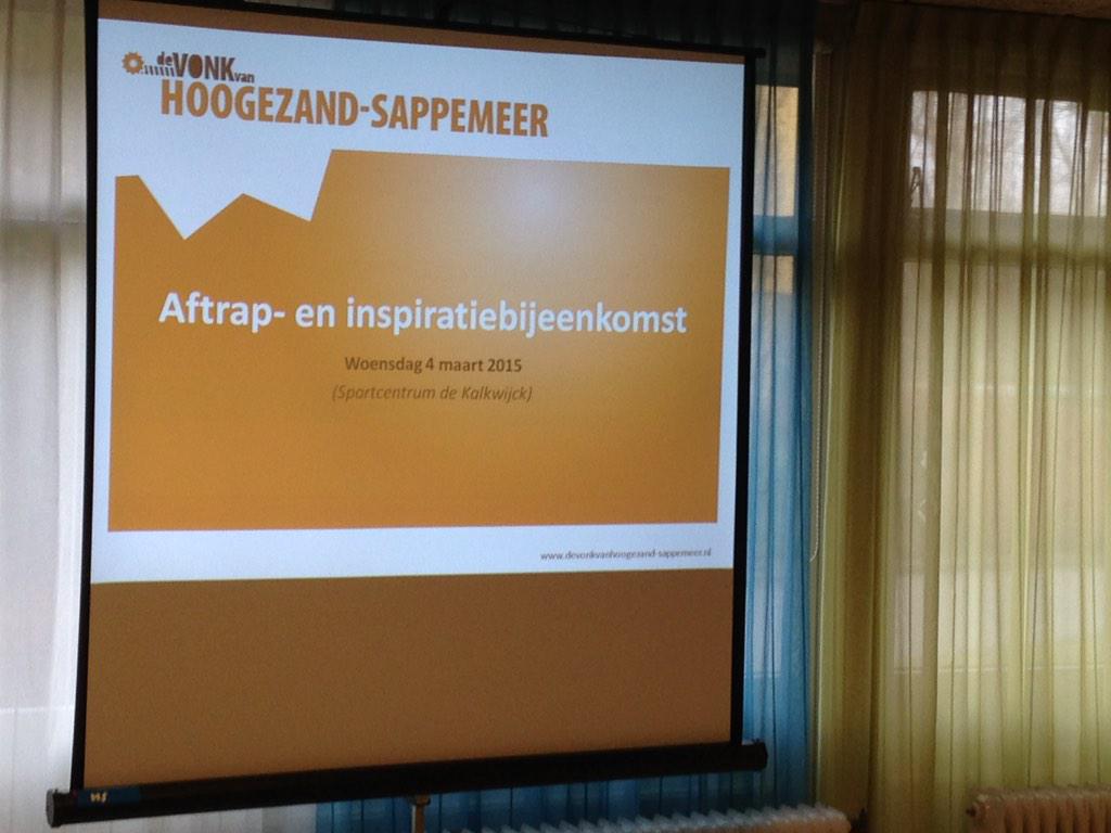 Voorbereidingen inspiratiebijeenkomst in volle gang. Start om 19.30 in Europahal (Kalkwijck) devonkvanhoogezand-sappemeer.nl