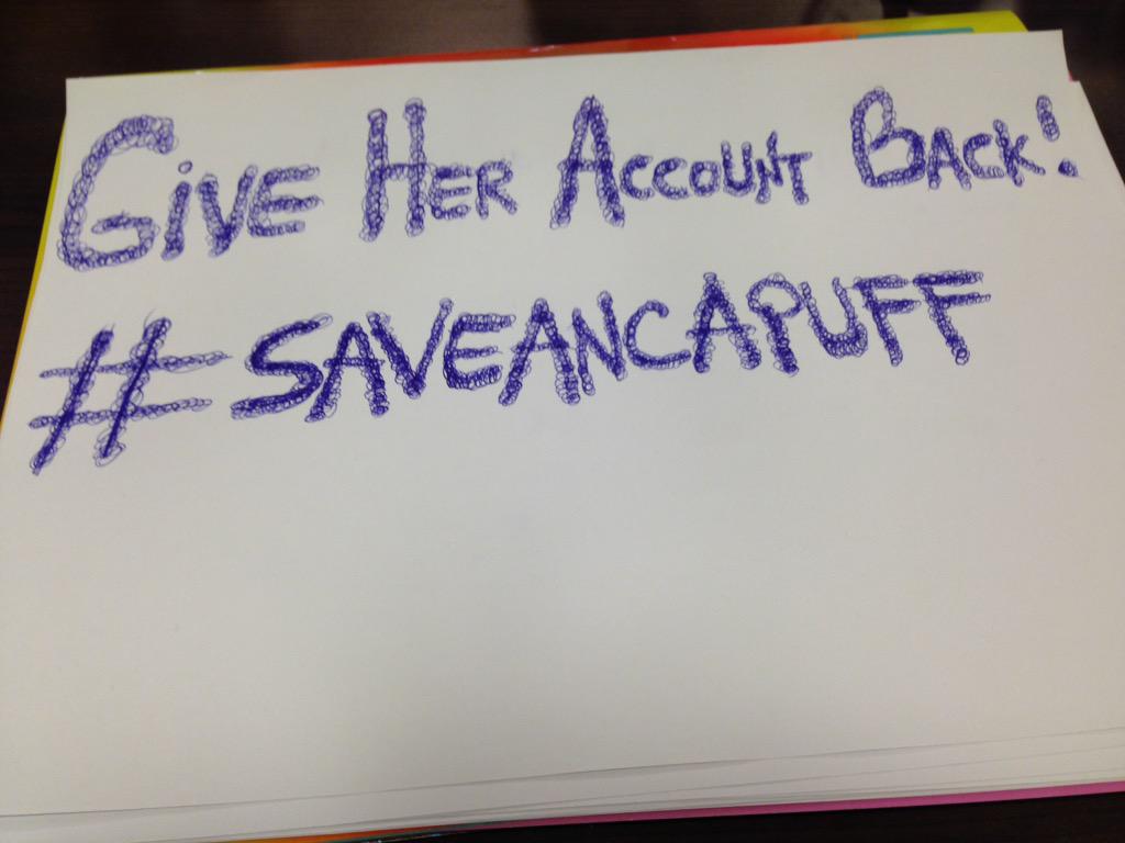 AncaBabyPuff's tweet photo. Dear Hacker, give me back my accounts please!!!! http://t.co/2GndalWd5b