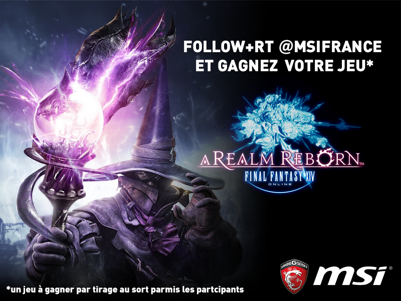 msifrance's tweet photo. #Concours follow+rt @msifrance pour gagner un jeu @FinalFantasyXIV résultat demain midi ! http://t.co/tQzPyLZQFb