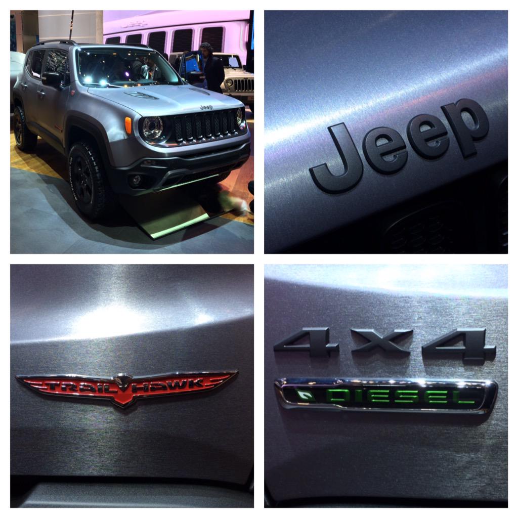 MotorTrend's tweet image. @Jeep showed a great #Renegade #Trailhawk #diesel at the 2015 #GenevaMotorShow resplendent in #brushedaluminum. #GIMS