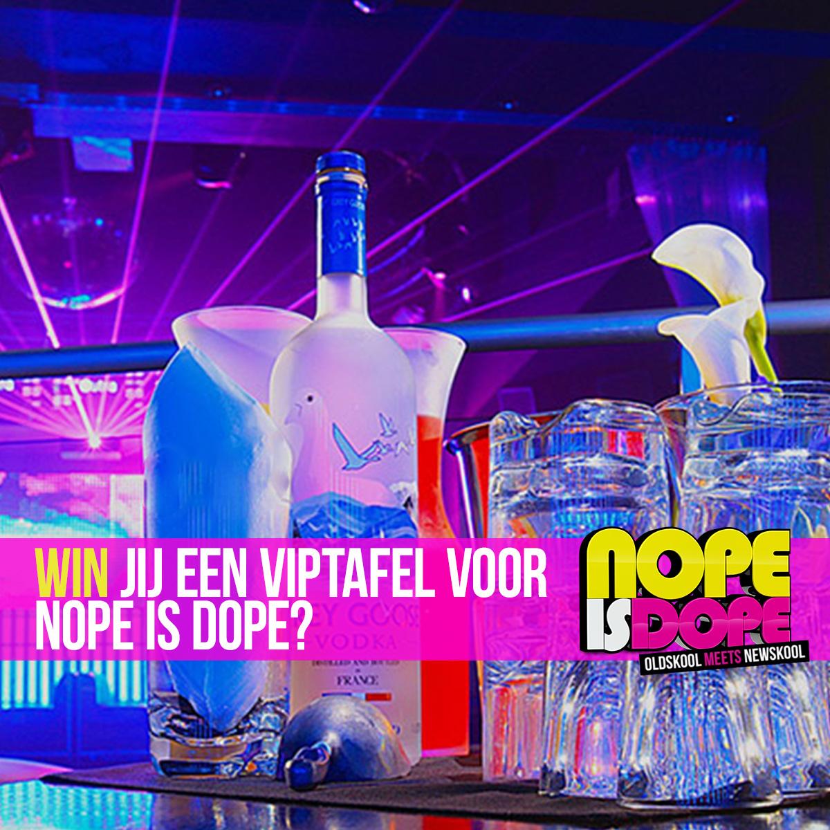 Haal nu een GROEPSTICKET via nopeisdope.com en maak kans op een VIPTAFEL!
