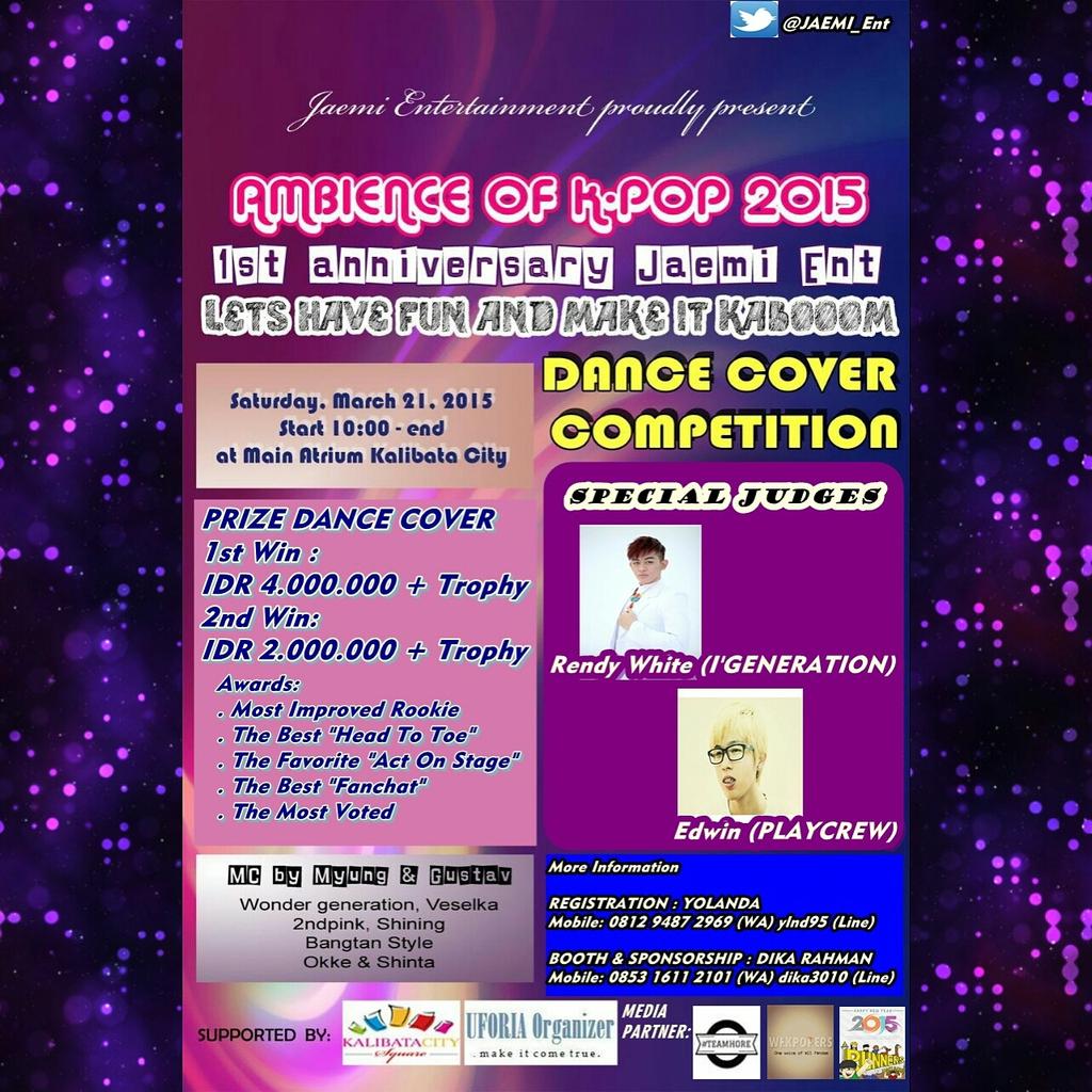 Daftar segera Ambience of kpop 2015, Saturday 21 march 2015 (Public Holiday) CEK FAV