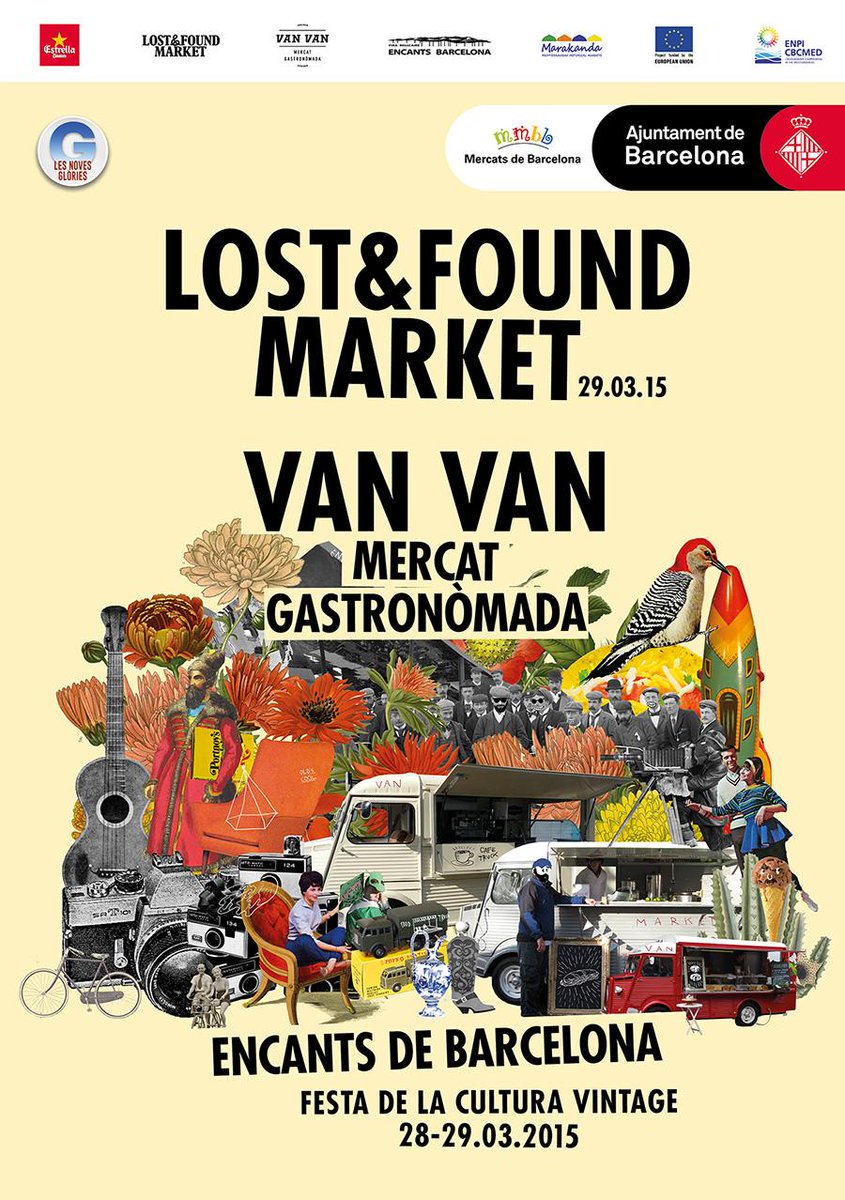 Anem als <a href="/EncantsBCN/">Mercat dels Encants</a>! El 29/3 tenim cita a la Festa de la Cultura Vintage amb l'edició especial de #lostfoundmarket!