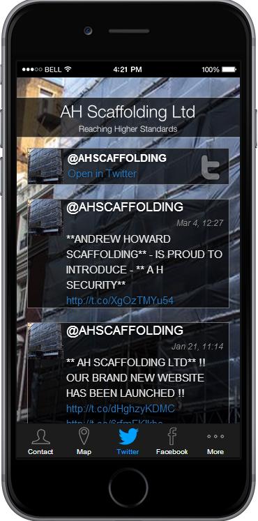 ** ANDREW HOWARD SCAFFOLDING **CHECK OUT OUR APP FOR ALL THE LATEST NEWS ON THE AH EMPIRE 
#appstore #googleplay #app