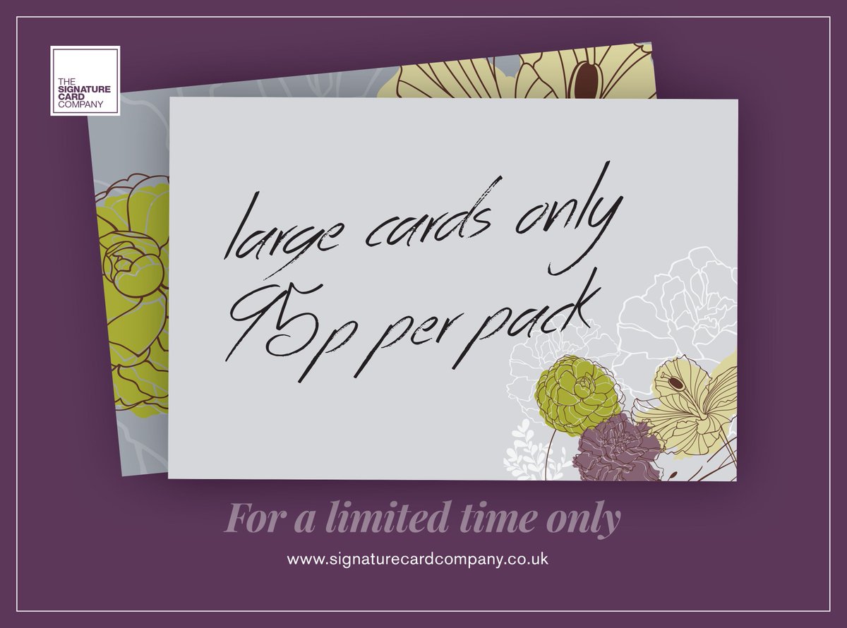 SignatureCardCo's tweet image. Don't miss out! our biggest ever sale is ending soon. 
signaturecardcompany.co.uk
