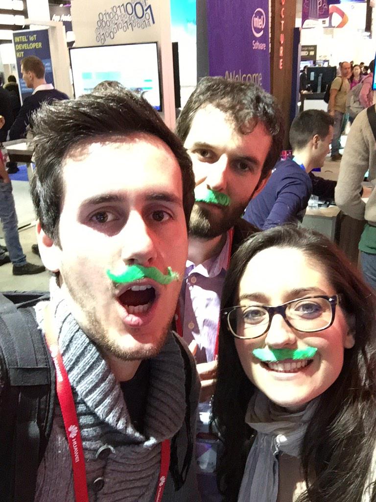 alextarrago's tweet image. Nice moustache!! #IntelAndroid #MWC15