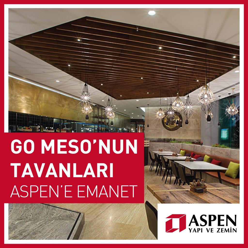 aspenyapizemin's tweet photo. #İstinyePark’taki #GoMeso #Restoran'da Sepia Ahşap #AsmaTavan ve #OwaPlan #Akustik Asma Tavan tercih edildi... #aspen http://t.co/ujODuBGroI