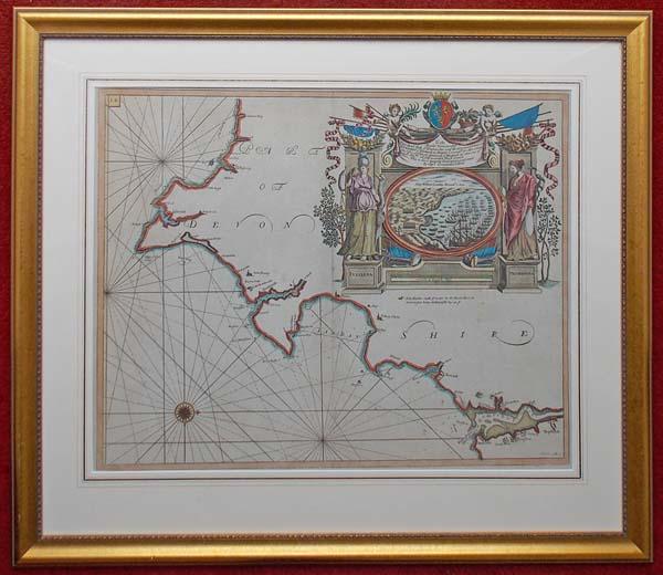 DevonFineArt's tweet image. Superb early 18thC chart of South Devon as seen on #bbc #mapman #giftsforhim #antiques antique-maps-online.co.uk/chart-south-de…