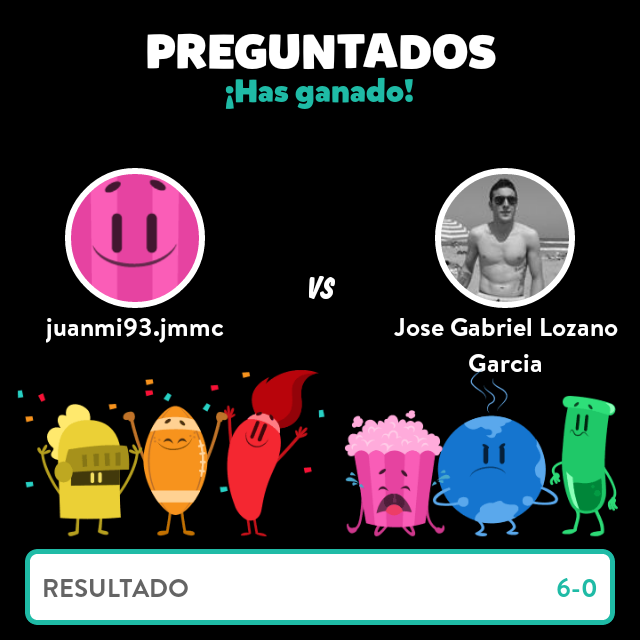 JuanmiMoreno9's tweet photo. ¡Gané una partida contra Jose Gabriel Lozano Garcia en Preguntados! - http://t.co/P2tHAyoeQs @jose_lg93 vaya repasito http://t.co/laX11xkbhd