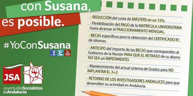 Para seguir garantizando una educación pública, d calidad y en igualdad para todos y todas #YoConSusana