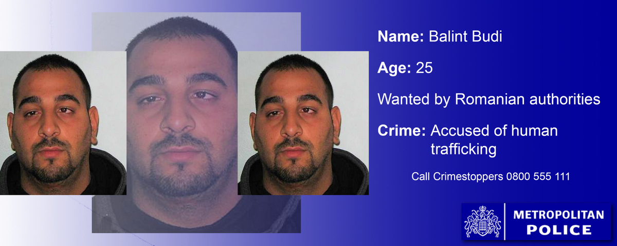 metpoliceuk's tweet photo. Do you recognise this man? Wanted in #Romania, possibly hiding in #Brent. http://t.co/t7eWduJrG7 #OpSunfire http://t.co/LkKwkCSWBj
