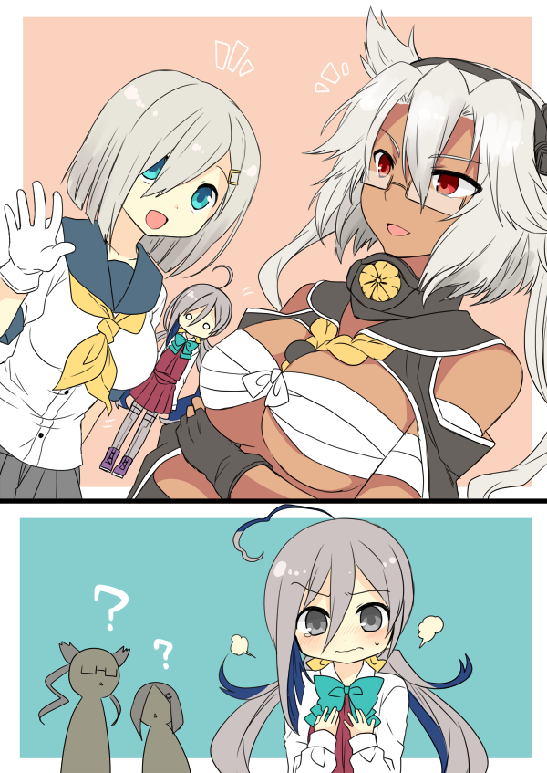 清霜「大丈夫…夕雲姉さんたちだっておっきいもん…これから大きくなるもん…」 #艦これ版深夜の真剣お絵描き60分一本勝負 
