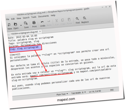 obeliscot's tweet image. #slug en **#scriptogram** personaliza tu url e.mapexl.com/1zY1WIU