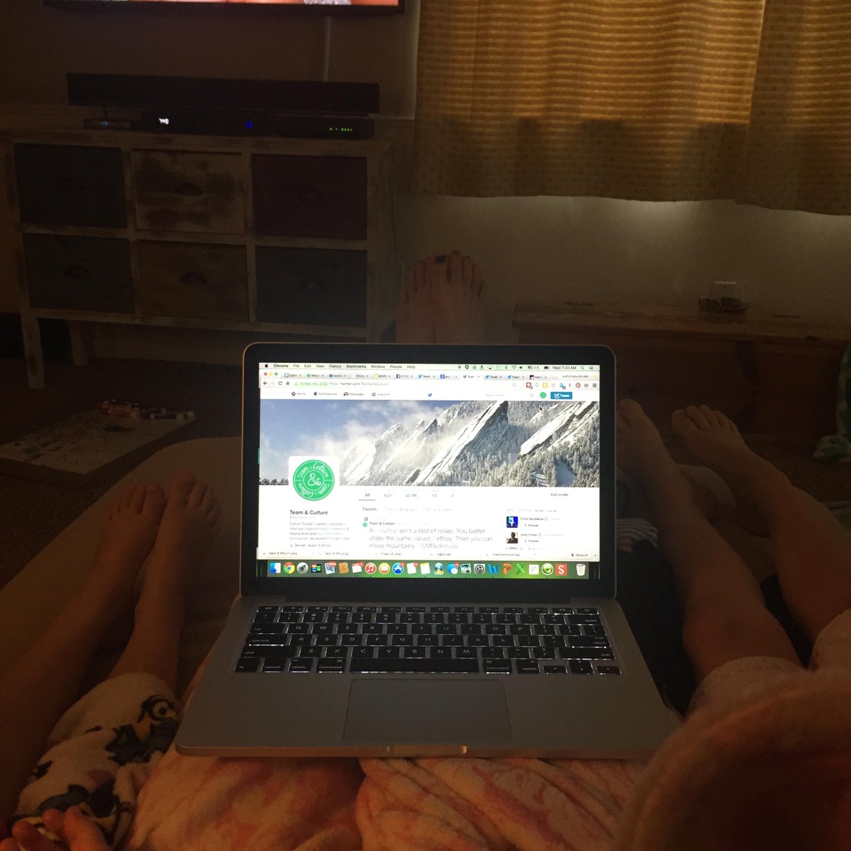 Hanging with my girls, trying to get a little work done before breakfast! #mompreneur #momlife #startup