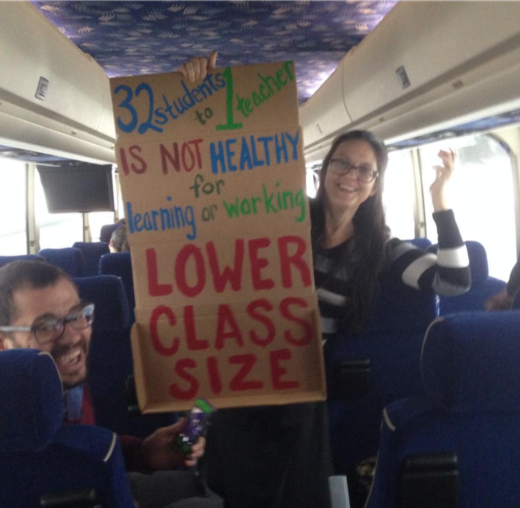 DennisGault's tweet photo. #AllKidsNeed Smaller class size. On the bus to Albany with Districts 1 & 2 #MySchoolNeeds a governor who cares http://t.co/HMmXFCyBS0