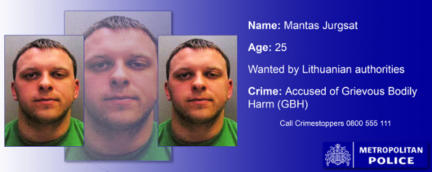 metpoliceuk's tweet photo. Can you help? Wanted in #Lithuania, believed to be in #Barking #Dagenham #OpSunfire http://t.co/t7eWduJrG7 http://t.co/6bx8usgVzQ