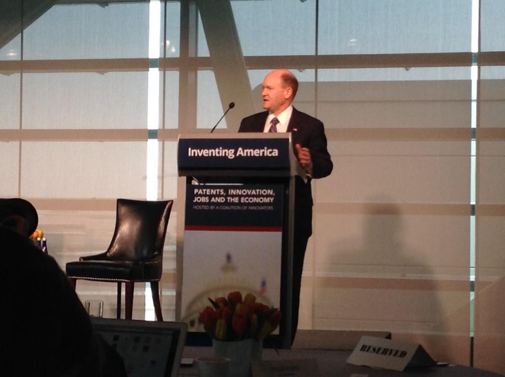 QualcommPolicy's tweet image. @ChrisCoons speaking now about #STRONGpatents Act #patentsmatter