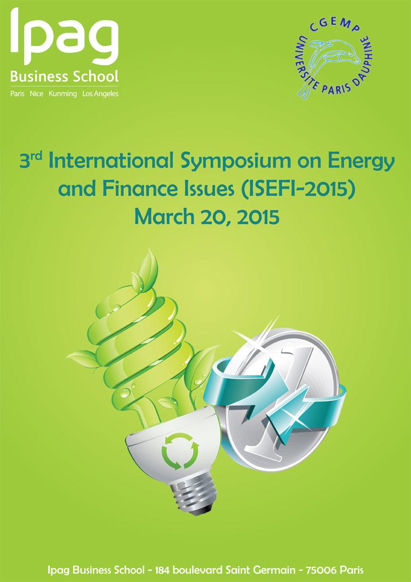 IPAGBS's tweet photo. Le colloque #ISEFI 2015 : "3rd International Symposium on Energy and Finance Issues", aura lieu le 20 mars 2015 http://t.co/qlDhN4QDD8
