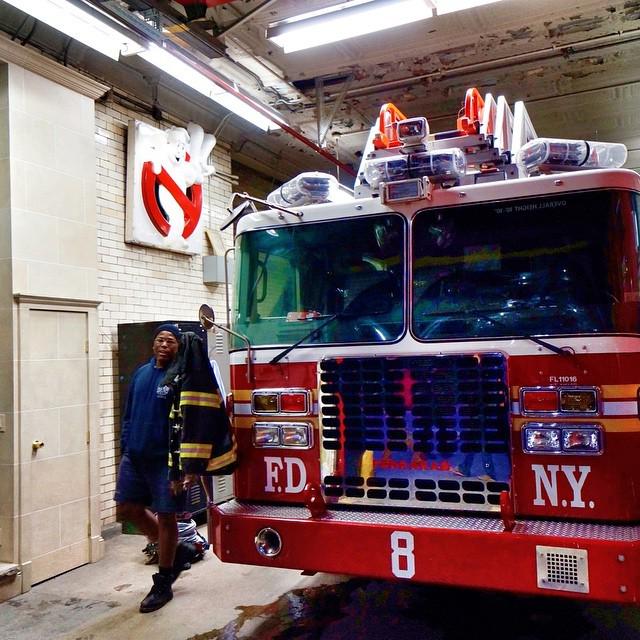 AFireStation's tweet image. Found this cool photo, not mine Who ha gonna call? At the #ladder8 #ghostbusters fire station in #northmoorest #new…