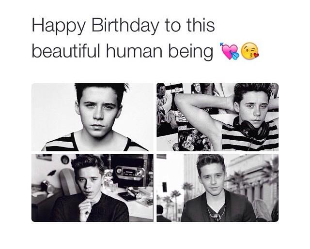 Happy birthday Brooklyn Beckham    