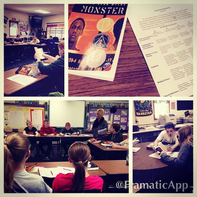 gtcsdtweets's tweet photo. Ms.H's MS Reading students preparing to write a script based upon the format of their book… http://t.co/ba4aYIq16N http://t.co/jMXo0HBkxK