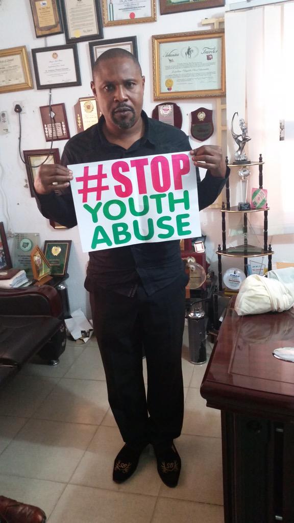 DrJoeOdumakin's tweet photo. Lights, camera, action!
NollyWood Comrade @saidibalogun Stop Youth Abuse!
And;
Stop Violence Against Persons
#StopVAP http://t.co/YAphoFMdc7
