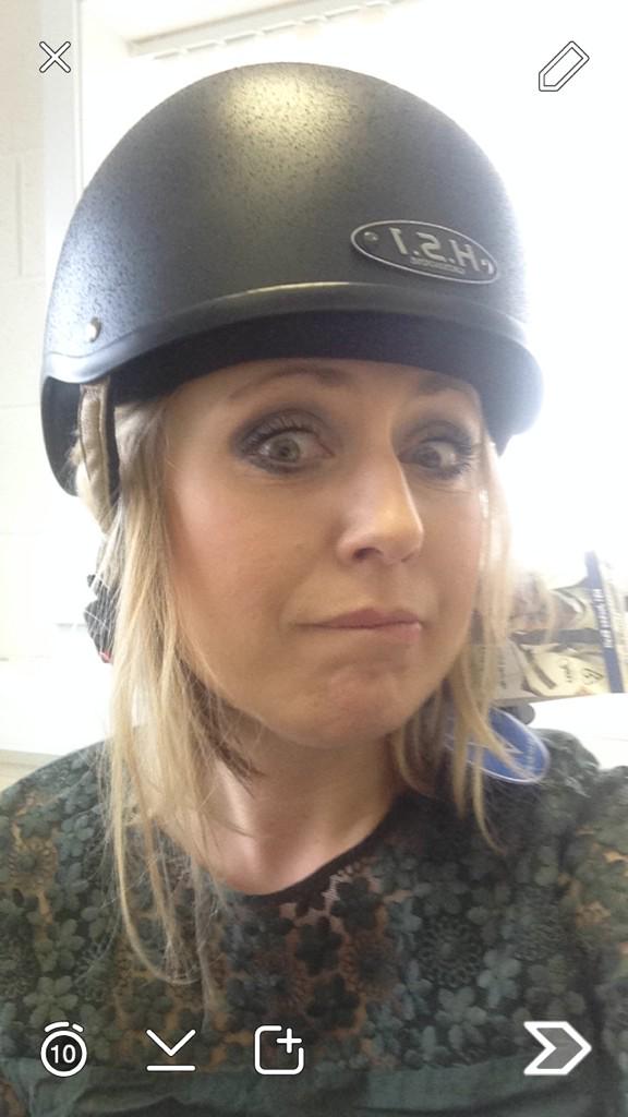 New riding hat has arrived! Do you like it? <a href="/lawrencewegill/">Lawrie Gill</a>  #massivehead #size3 #gatehouse #nosockcancoverthishead