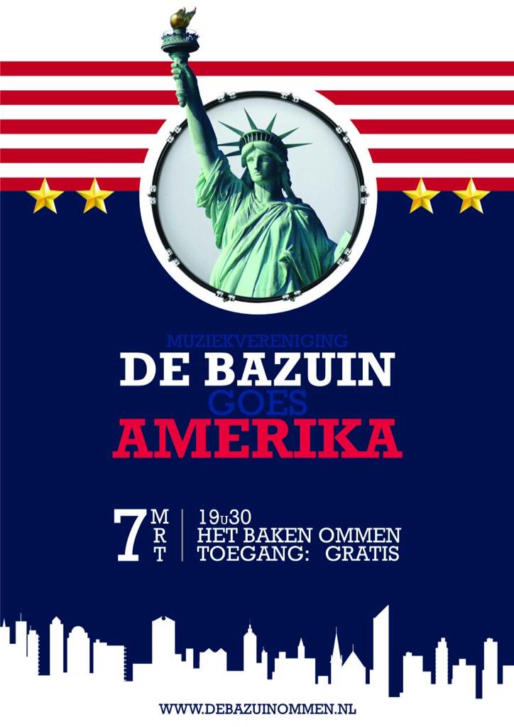 Aanstaande zaterdag is ons donateursconcert! Een avond met een Amerikaans tintje, bent u erbij? 🇺🇸 Info: zie flyer